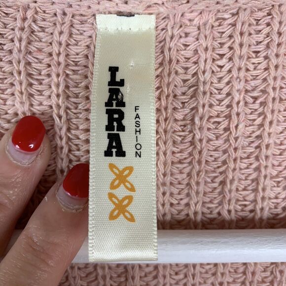 Lara Fashion Size L / XL Cardigan Sweater Long Rainbow Striped Open Front Knit - Picture 2 of 9